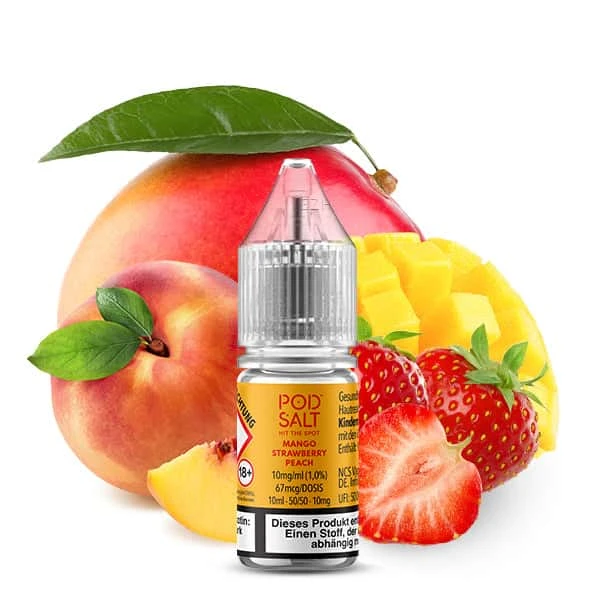 POD SALT XTRA Mango Strawberry Peach Nikotinsalz Liquid 1 POD SALT XTRA Mango Strawberry Peach Nikotinsalz Liquid